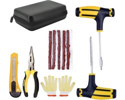 11-delige bandenreparatieset, bandenreparatieset, compacte bandenreparatieset met opbergtas, bandenreparatieset, kleine bandenreparatieset