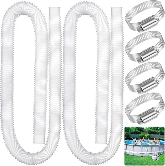 Zwembadslang 32 mm blauw 6 meter
