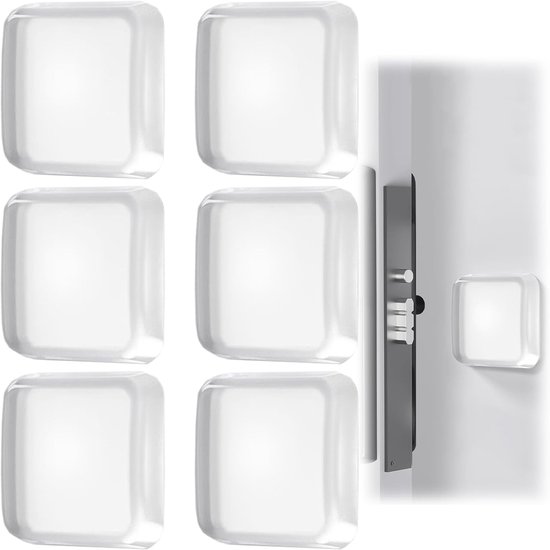 ihaspoko Deurstopper voor muur, 9 stuks, helder, ronde wandbescherming, 40 mm, zelfklevende deurstopper, beschermbuffer, rubberen deurklinken wandbeschermer