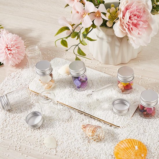 1 Box 10pcs Mini Glass Vials - Keychain Message In A Bottle ...