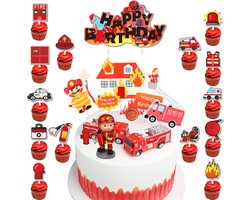 Fireman Cake Decoration - Cake Decoration Fire Brigades - Fire Department Birthday Decoration - Cake Topper Fire Brigade