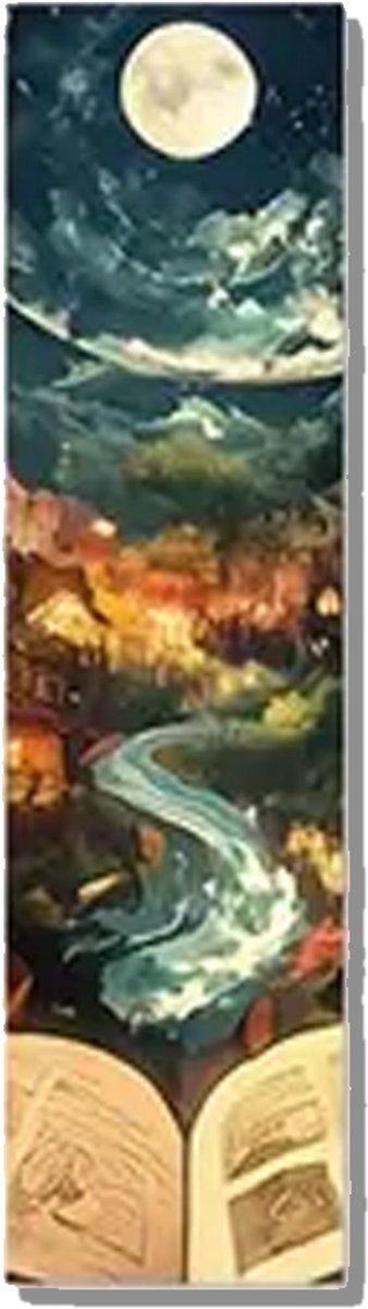 Fantasy Boekenlegger – Magisch Design – Enkelzijdig – 15x4 cm – Stevig Karton – Boekenaccessoire