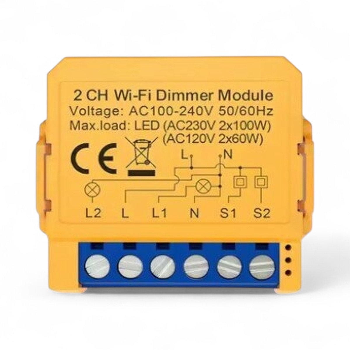 Slimme WiFi Inbouw Dimmer Module | 2 × 100 watt LED - Bol
