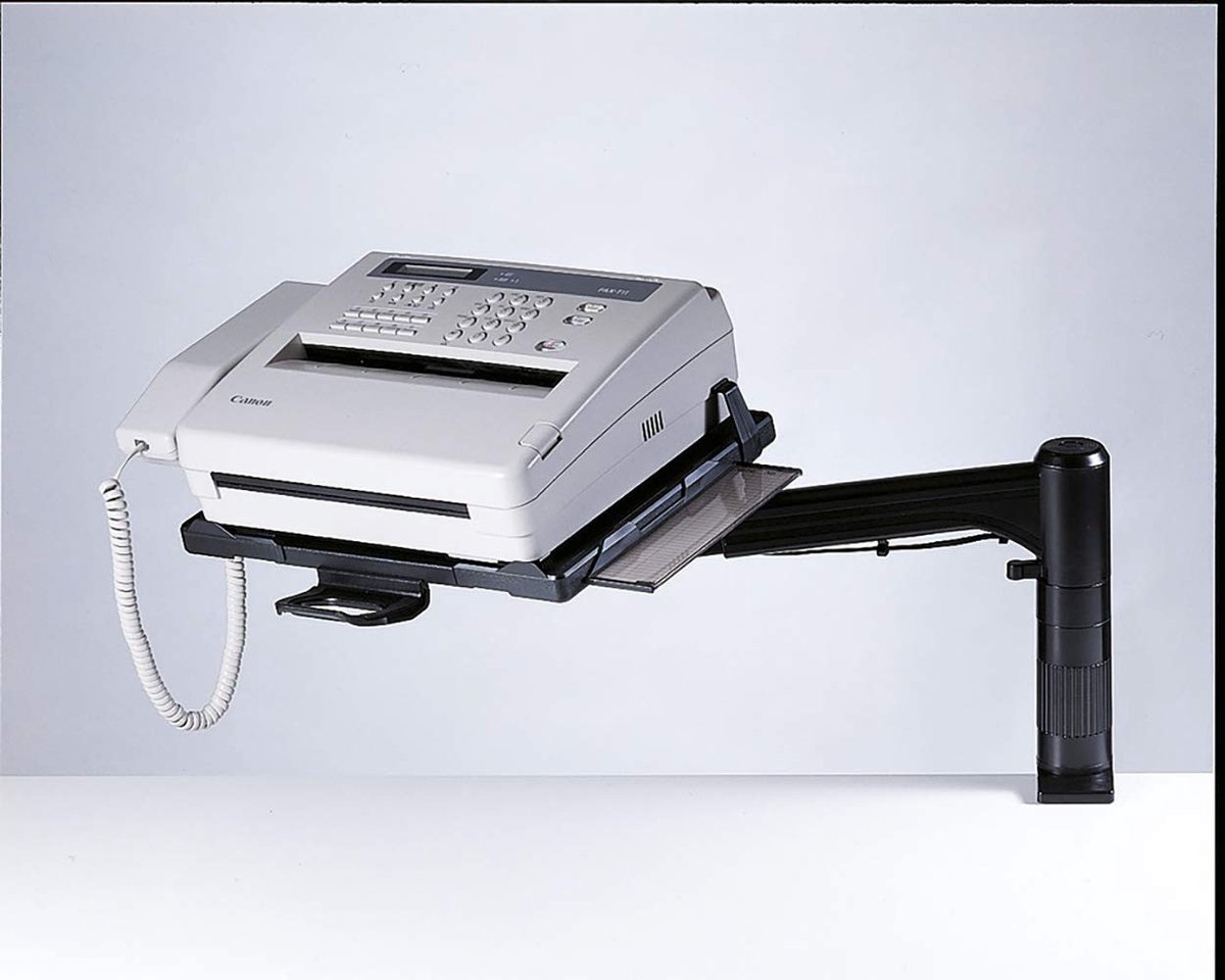 Exacompta 89314D Classic Telefoon Zwenkarm (360° draaibaar, 250 x 175mm, kabelgeleider), 1 stuk, zwart