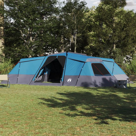 vidaXL - Familietent - 16-persoons - Waterdicht - Blauw - taft van Vidaxl — afbeelding 4
