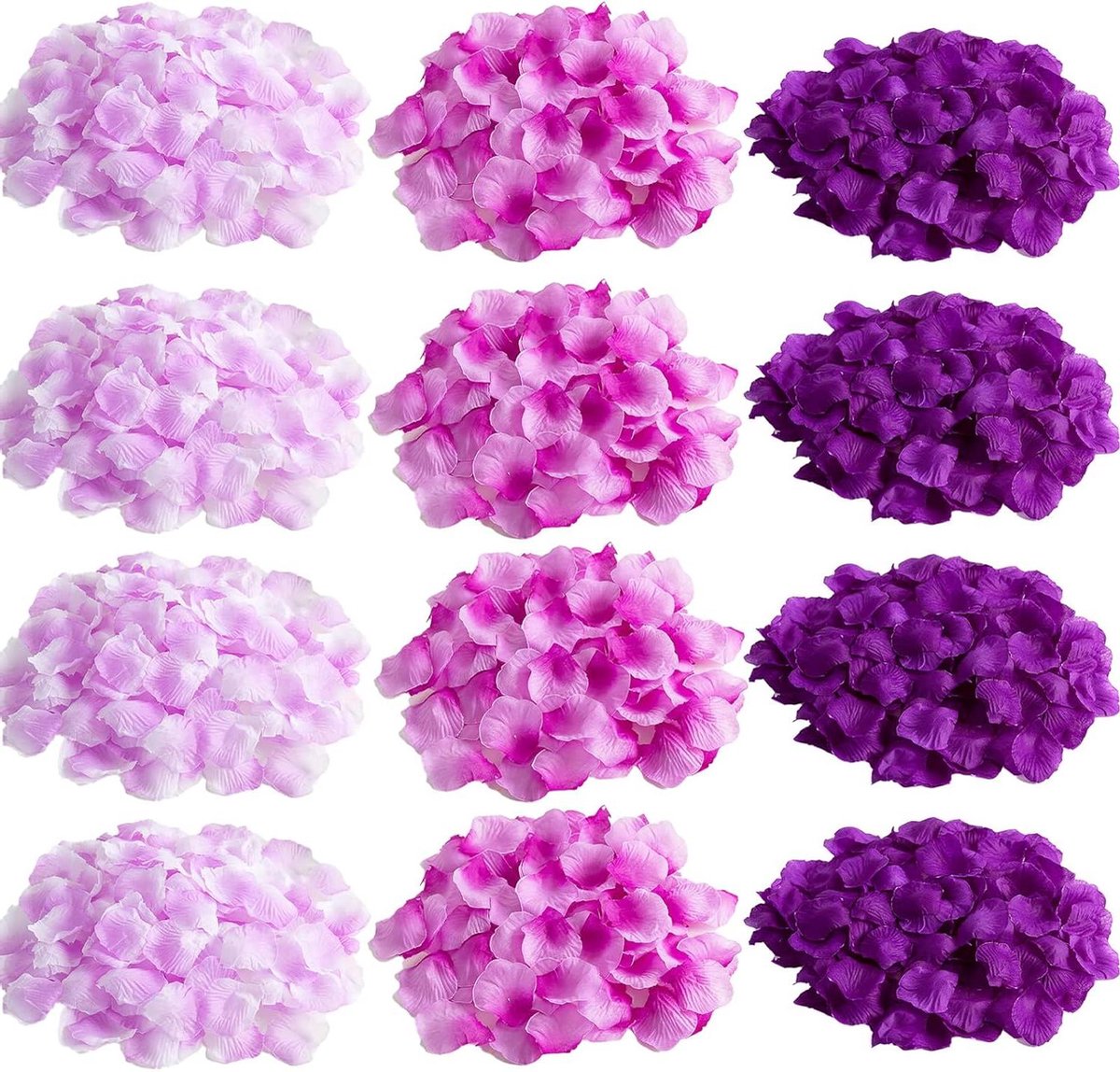 ByShane - Zijde Rose Bloemblaadjes (Wit) voor Huwelijksdecoratie - 3000 Stuks - Romantische Sfeer - Versiering voor Voorstel - 3 Kleuren