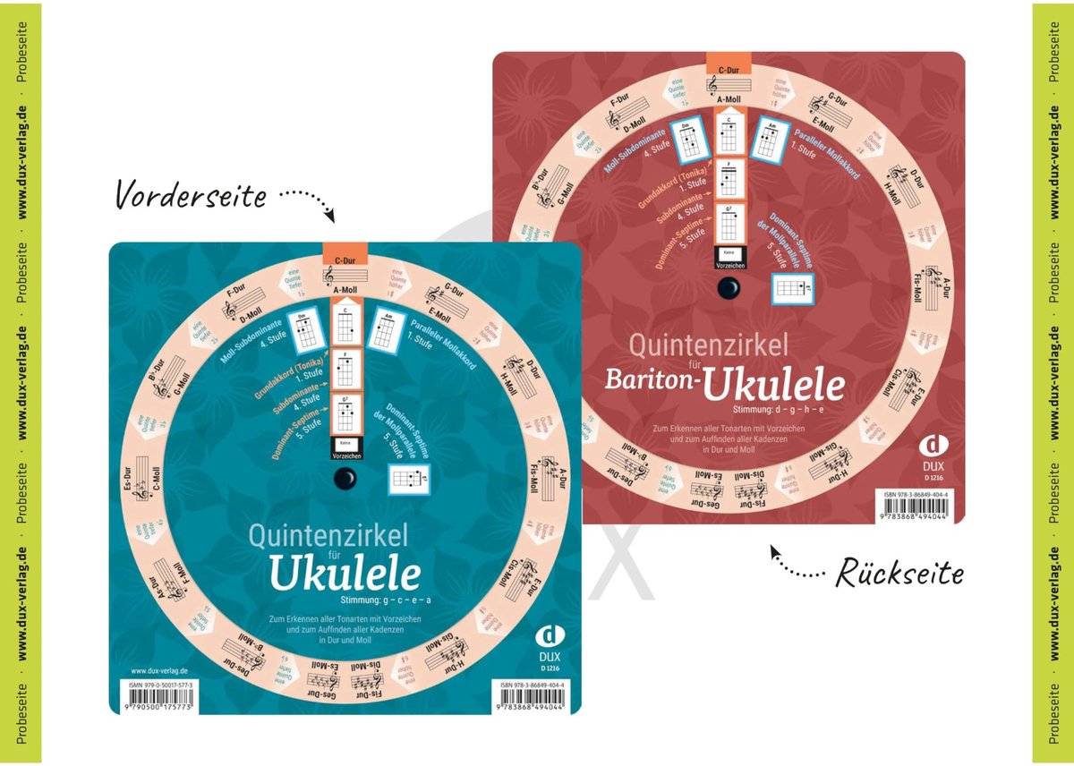 Edition Dux Quintenzirkel für Ukulele - Vakliteratuur voor muziektheorie