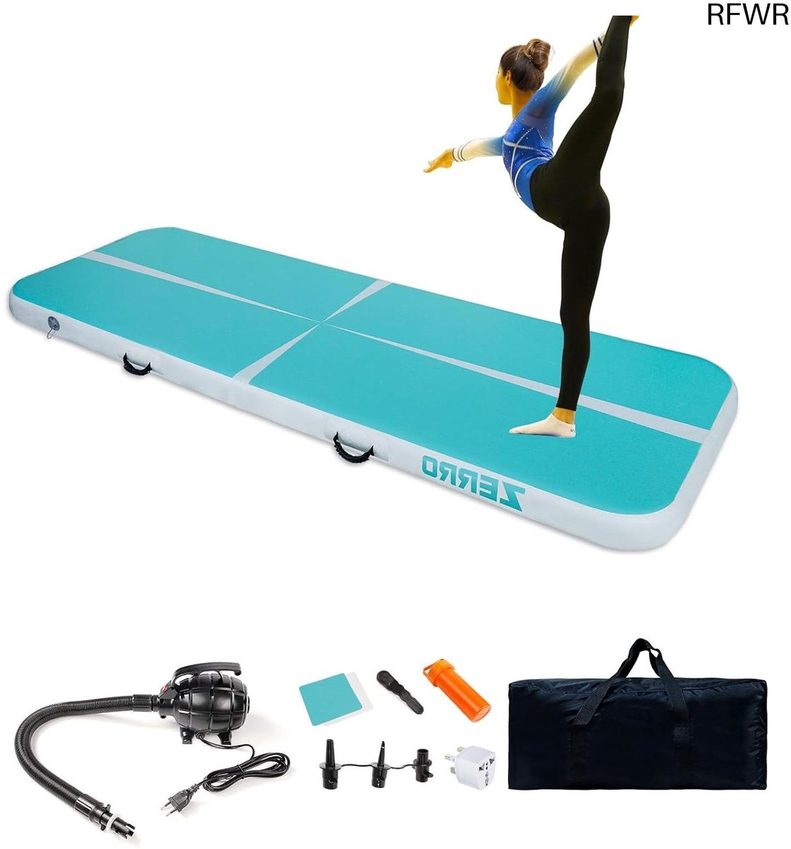 RFWR® Opblaasbare Tumbling Airtrack Turnmat met Elektrische Pomp - Training Gymnastiekmat 1/3/4/5m