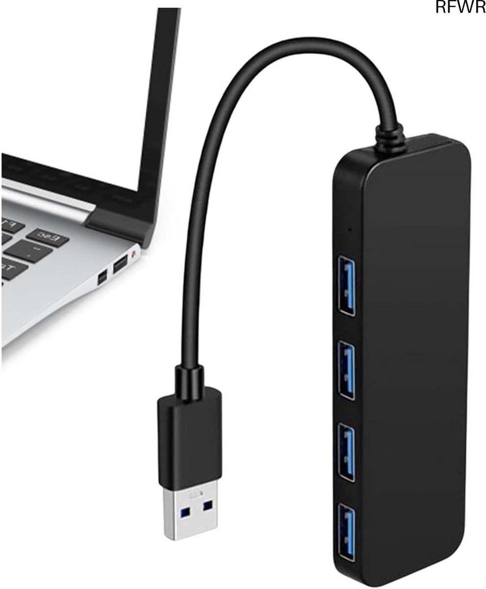 RFWR® USB-splitter voor laptop en pc - multifunctionele 4-poorts hub en adapter