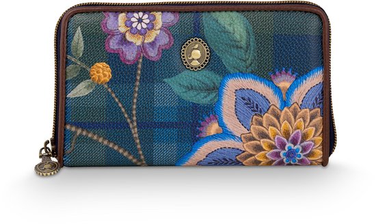 Portefeuille Pip Studio Willow - Portefeuille Flores Felices - Bleu foncé - 18x3x11cm