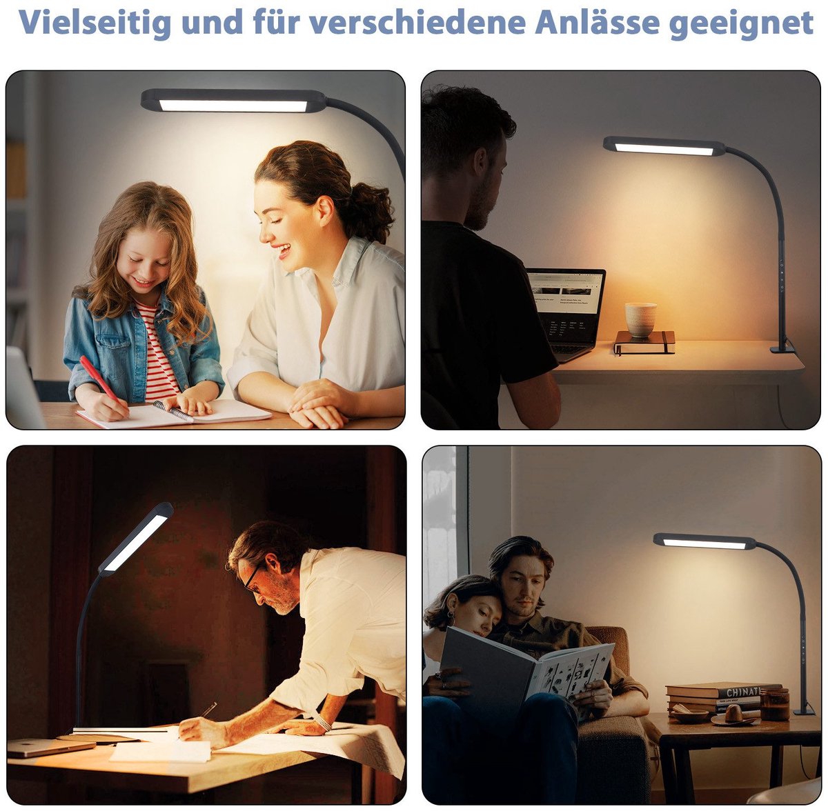 NETTLIFE Tafellamp LED - Flexibel Klemlamp, Dimbaar 3000-6500K thumbnail 6