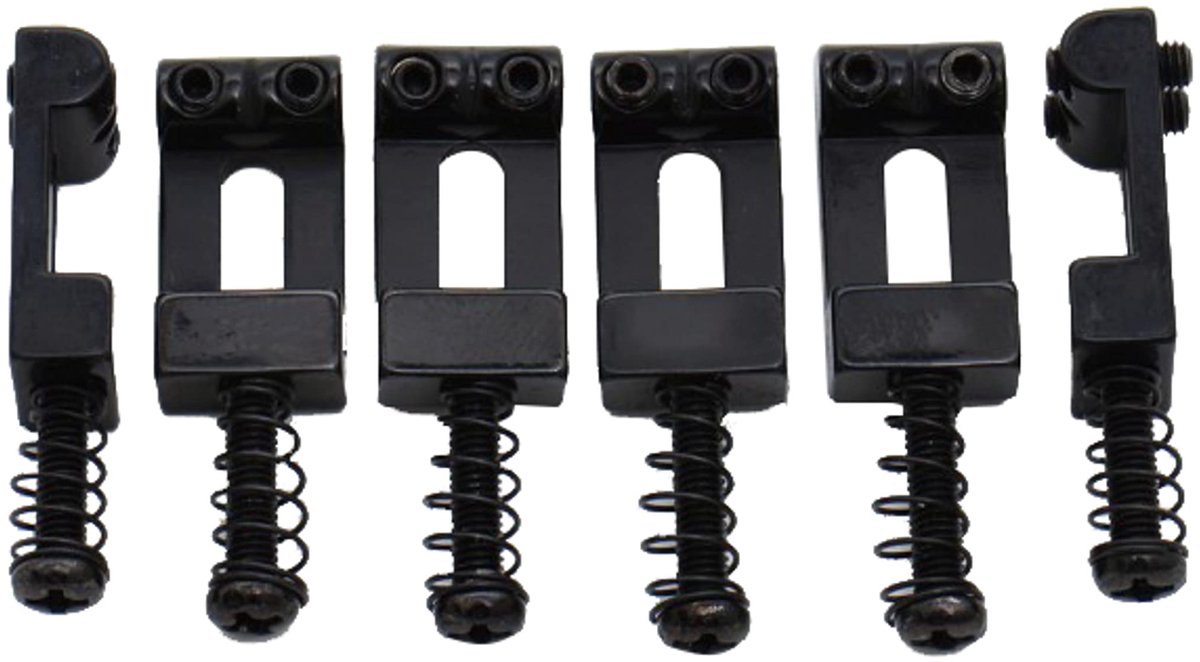 Göldo eenzelböckchen Strat zwart, HB spacing, 10,5mm, set - Gitaaronderdeel