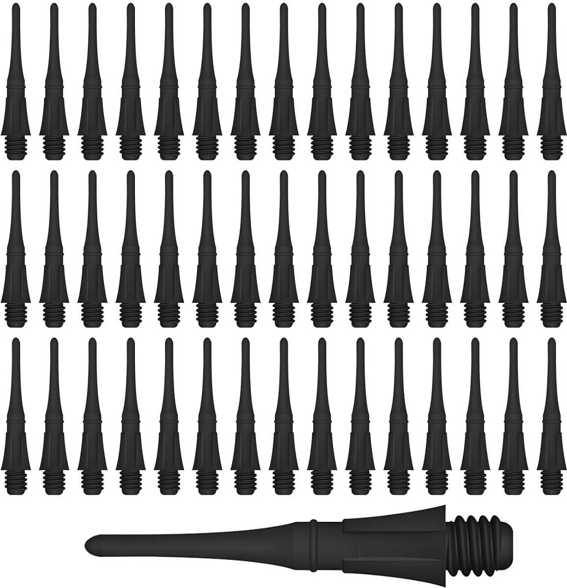 Dartpunten 100 stuks - Duurzame kunststof - Zwart