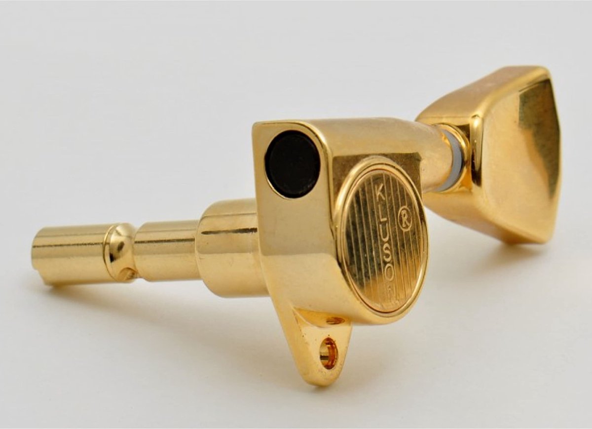 Kluson Lock Mechniken 3+3 90° goud - Stemmechaniek voor gitaar