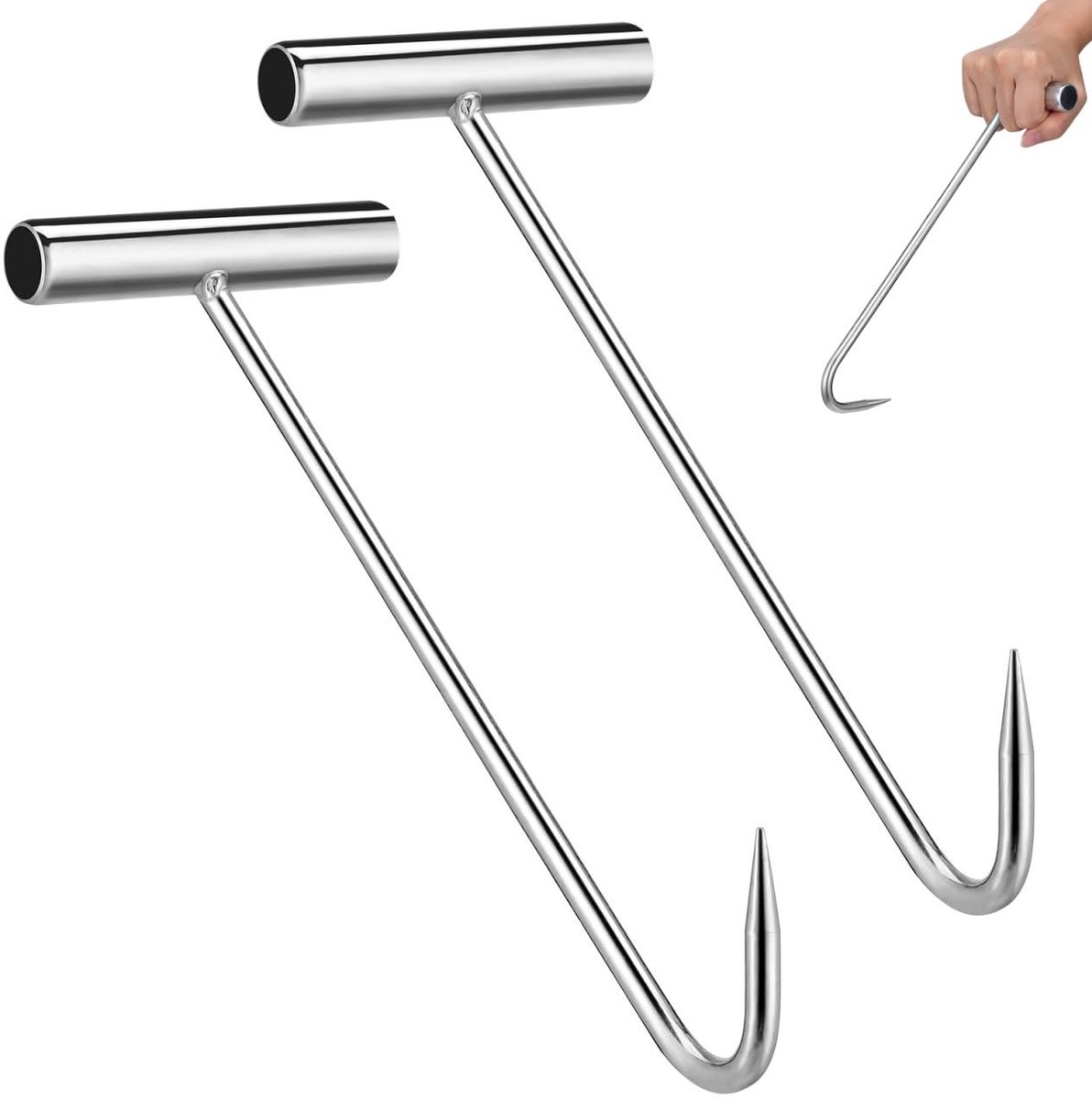 Allecto Plus - 2 stuks Schachtdeksel Haken - Schachtgereedschap - Afvoerrooster Lifter - Handig Gereedschap voor Schachten