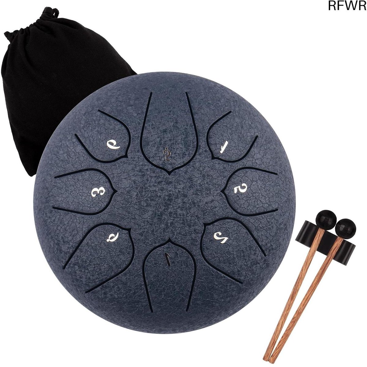 RFWR® 6 Inch Stalen Tongtrommel - 8 Noten C Toets Voor Percussie en Meditatie