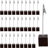 30 stuks houten fotohouders met klemmen, 25 x 25 x 113 mm, zwarte 30 stuks houten fotohouders met klemmen, 25 x 25 x 113 mm, zwarte