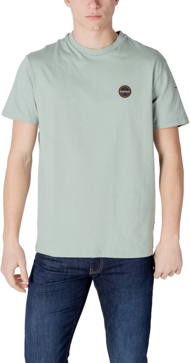 Round Neck Short Sleeve Cotton T-Shirt Shirts Groen