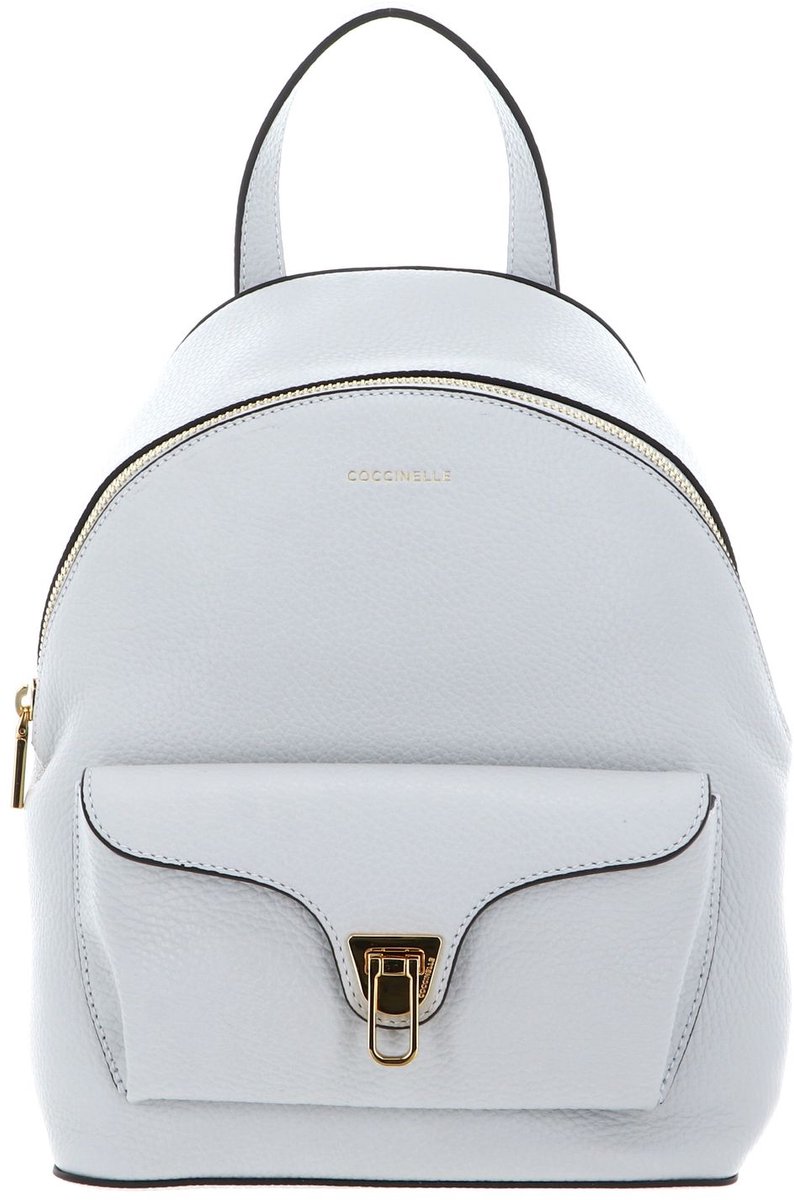 COCCINELLE Leren vrije tijd rugzak Beat Generatio Backpack Snow Lichtgrijs