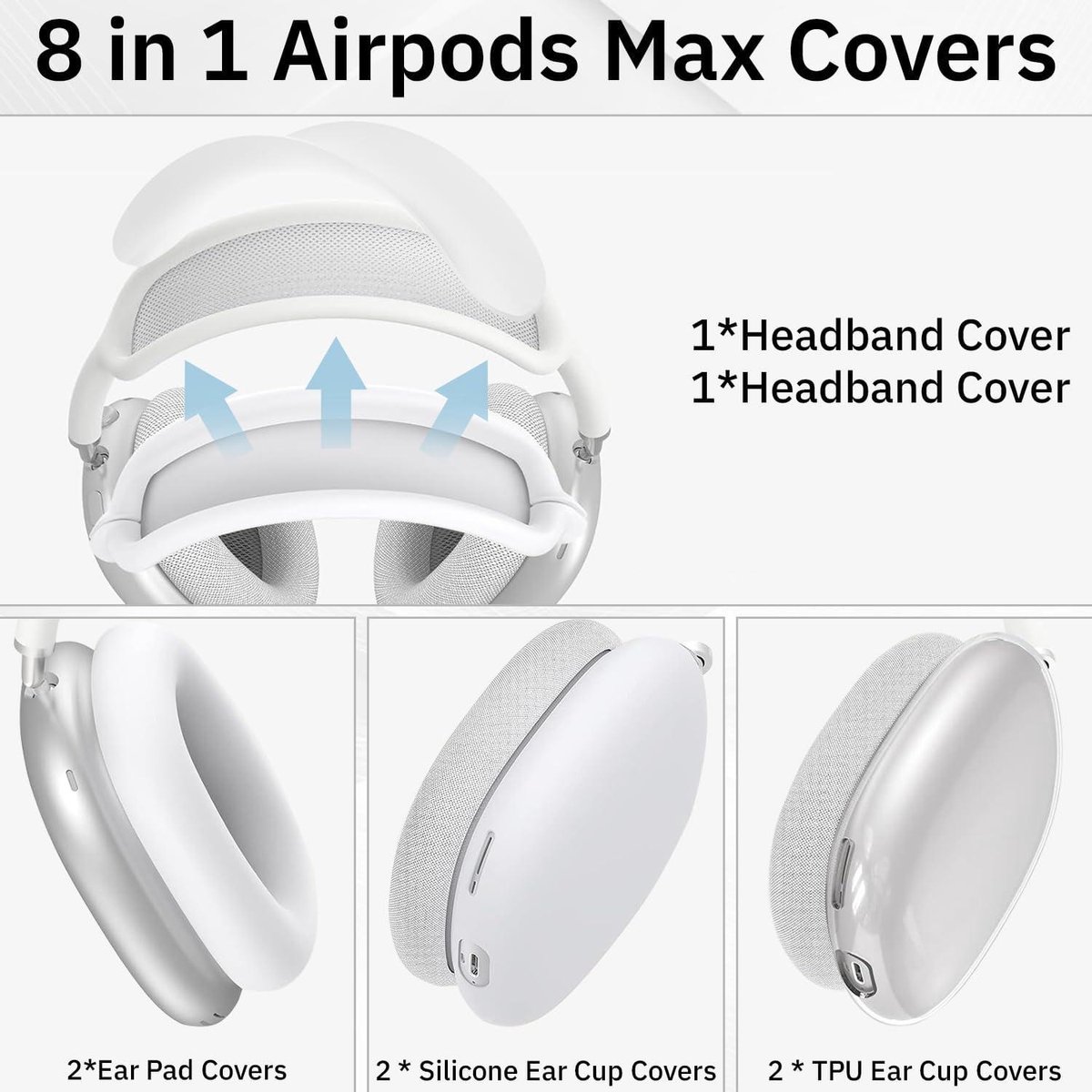 Protective case for AirPods Max - Headband cover and TPU case - Bol