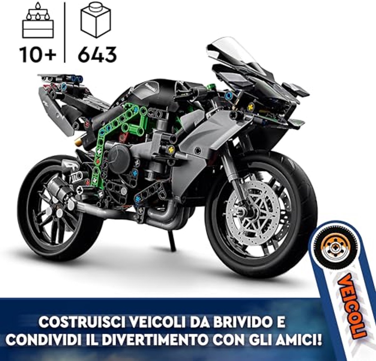 LEGO Technic Kawasaki Ninja H2R motor - 42170 — afbeelding 10