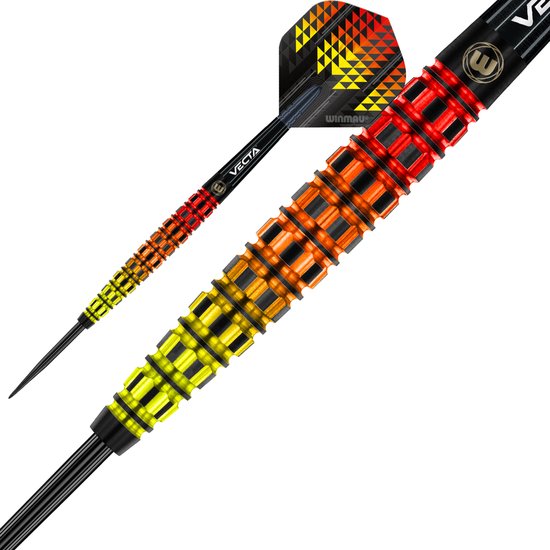 WINMAU - Firestorm Flame (Tapered): Steeltip Tungsten Dartpijlen Professioneel - 25g van Winmau — afbeelding 4