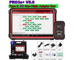 X431 PRO3S+ V5.0 Autodiagnose Tool – OBD2 Scanner – Auto Diagnoseapparaat – ECU Programmeur – Key Programmer – 10,1 Inch Touchscreen – 2 Jaar Gratis Updates