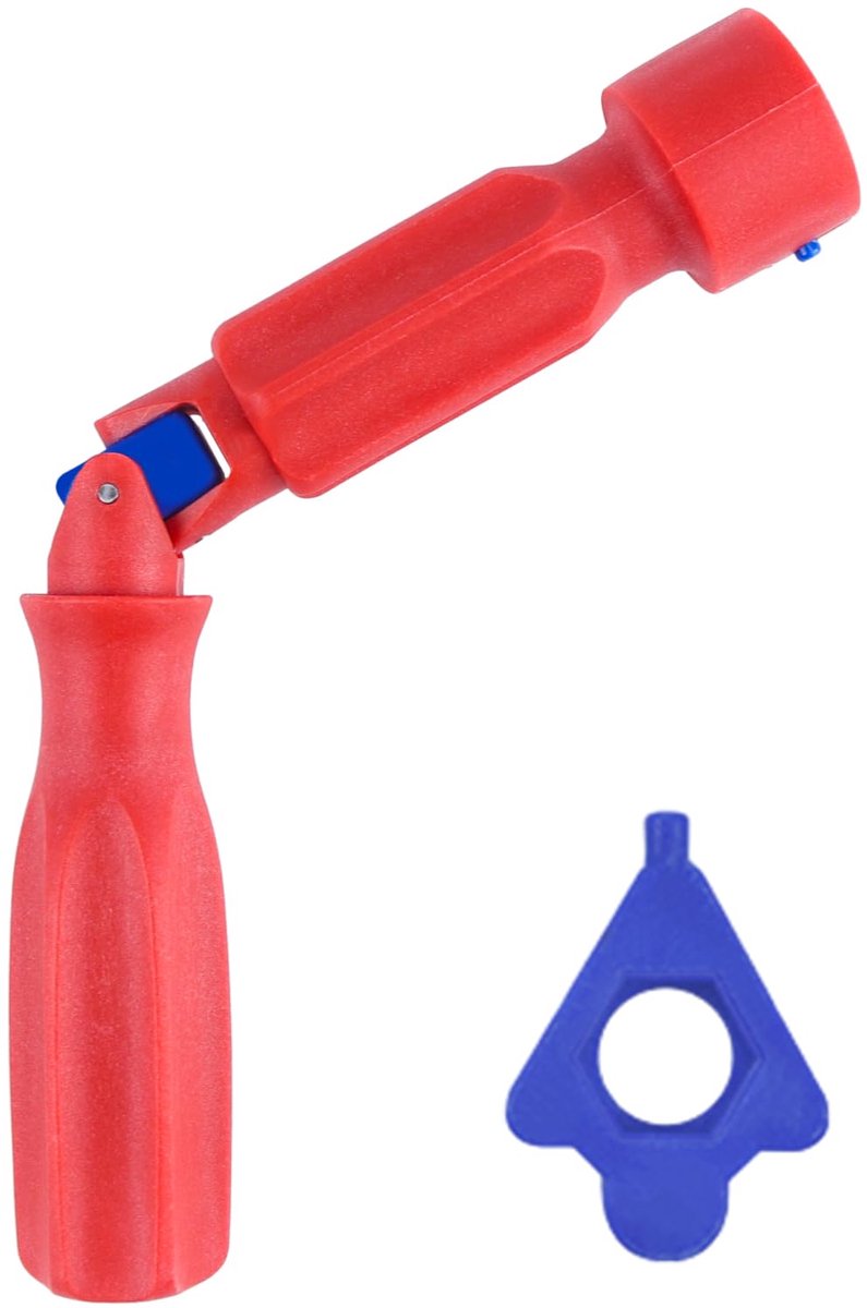 WC-Zitting Montagesleutel - Universeel 10/13 mm - Voor Montage, Demontage & Reparatie - Rood