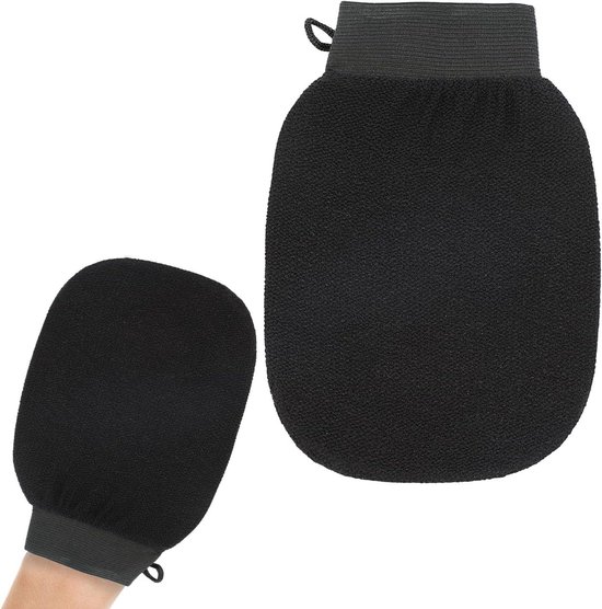 Foto: Diepe exfoli rende handschoenen voor het verwijderen van dode huidcellen body scrub handschoen voor douche en spa massage
