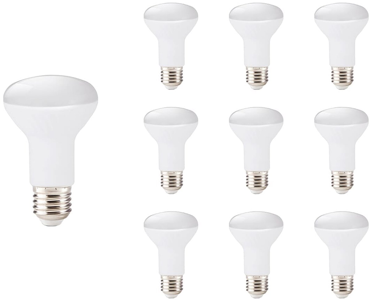 Kobi LED Reflectorlamp R63 E27 8W - 700lm - 3000K - 230V - Voor Brede Plafondverlichting of Woonruimte - 10 stuks