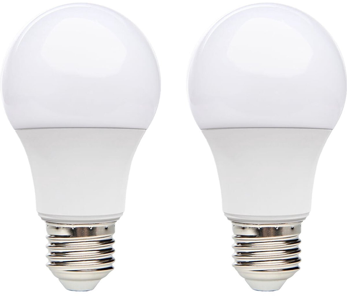 Kobi LED Lamp E27 8.5W - 806lm - 3000K - 230V - Standaardvorm - Voor Huiskamer, Eettafel of Wandlamp - 2 stuks