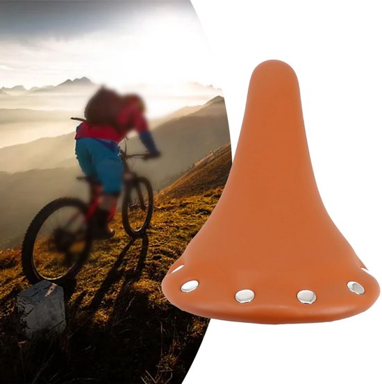 Selle de vélo + siège de vélo marron, rivets confortables en