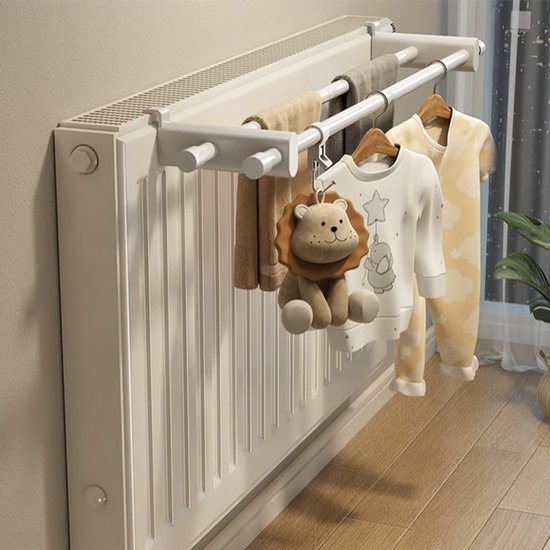 RFWR® Verstelbaar Rvs Radiator Handdoekenrek - Efficiënt Droogrek Voor Kleding En Handdoeken 40 60 Cm