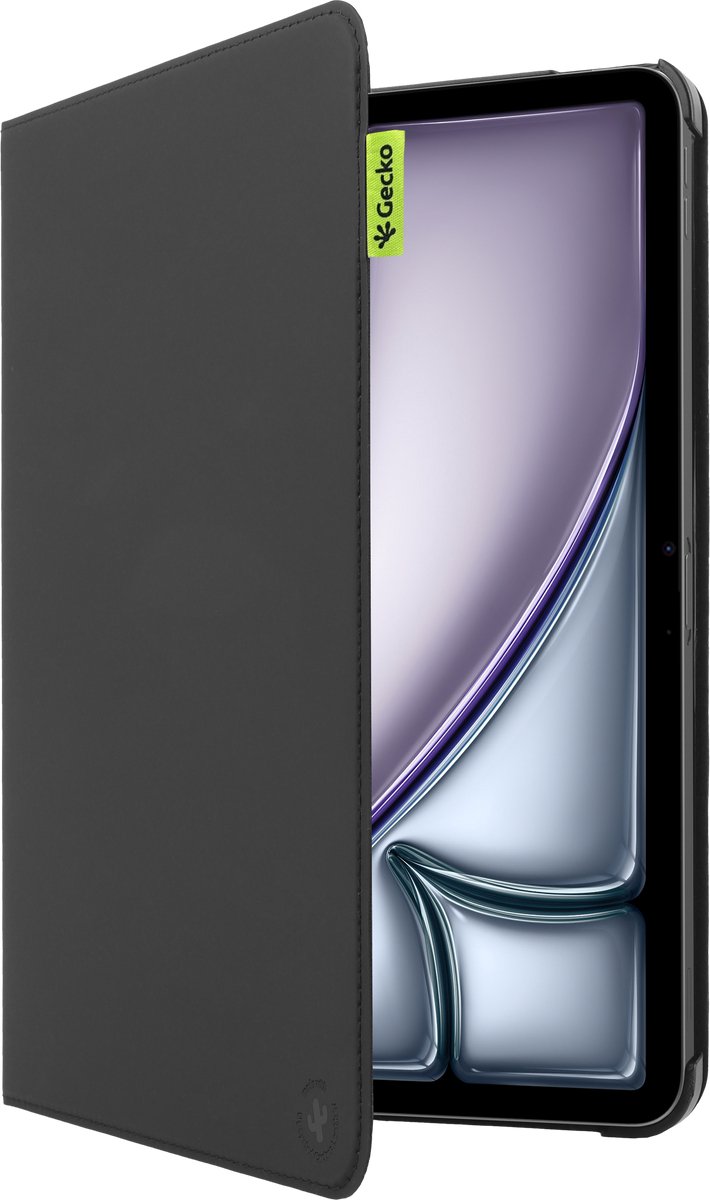 Gecko Covers - Tablet Hoes / Cover gemaakt van Cactusschil geschikt voor iPad 2025 (11th Gen) / iPad 2022 (10th Gen) - Slaap/Wake functie - Zwart