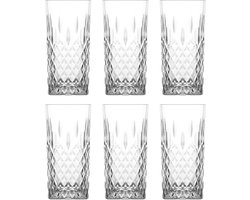 Mammoet - Rose - Longdrinkglas - 6 stuks - 36 cl - Transparant glas - Glazenset