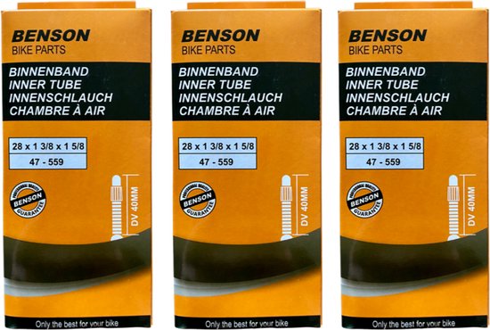 Binnenband 28 inch Set van Drie - 3 x Binnenband 28 inch / 28" voor de Fiets / Dunlop Ventiel / Racefiets / Mountainbike / 40 mm / Band 40 / 30 - 622 Wiel / 28 * 1 5/8 * 1 3/8 / 28 " — afbeelding 3