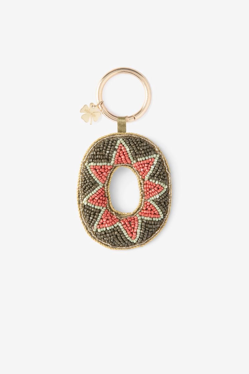 Sissy-Boy - Donkergroene bag charm letter O