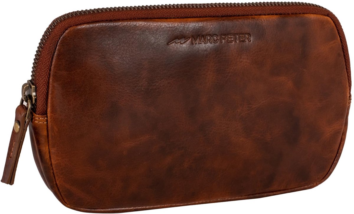 Darvin Vintage Pennenetui - Leren Etui met YKK Rits - Voor Pennen & Potloden - Wax Bruin