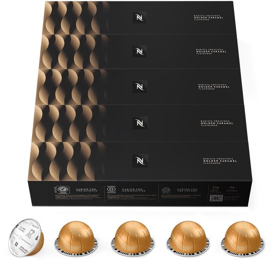 Capsules Nespresso Vertuo - Caramel Doré - 50 tasses de café