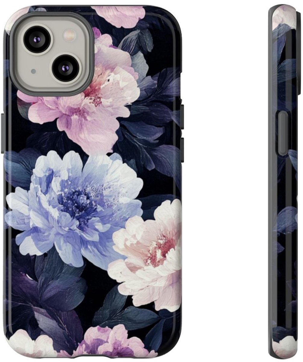 Zacht Pastel Bloemenpatroon – Telefoonhoesje Geschikt voor iPhone 14