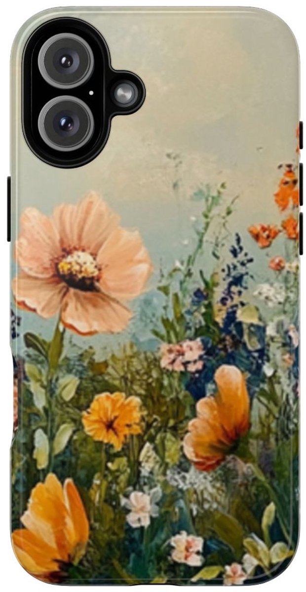 Schildering van Wildbloemenveld – Telefoonhoesje Geschikt voor iPhone 16 Plus