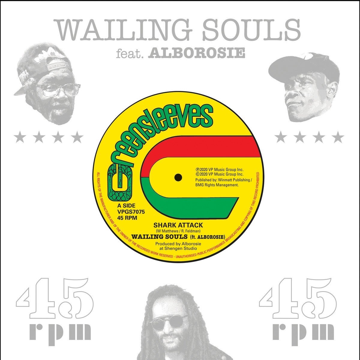Wailing Souls & Alborosie - Shark Attack / Shark Attack Dub (7" Single)