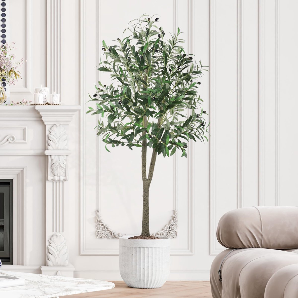 Kunst Olijfboom 150 cm - Grote Realistische Kunstplant - Groen
