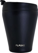 FLASKE Koffiebeker Coffee Cup 200ML - Night - RVS Koffiebeker to Go van 200ML