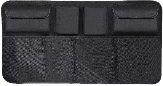 Auto Organizer Kofferbak - Auto Organizer - Autostoel Organizer - Auto Accessories - Universele Kofferbak Opbergtas Multi Pockets Auto Achterbank - Autostoel Rugleuning Organisator - Houdt Auto Netjes En Schoon - Verstelbare Riemen - 8Zakken -ZWART
