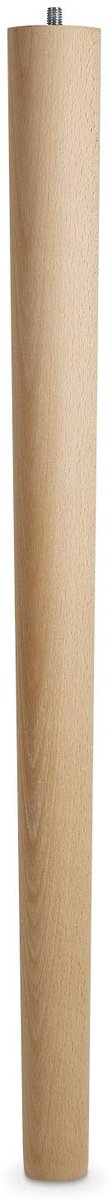 SOTECH tafelpoot, beuken ruw, rond, diameter: 40/60 mm, hoogte: 710 mm met rooischroef M10 x 20 mm
