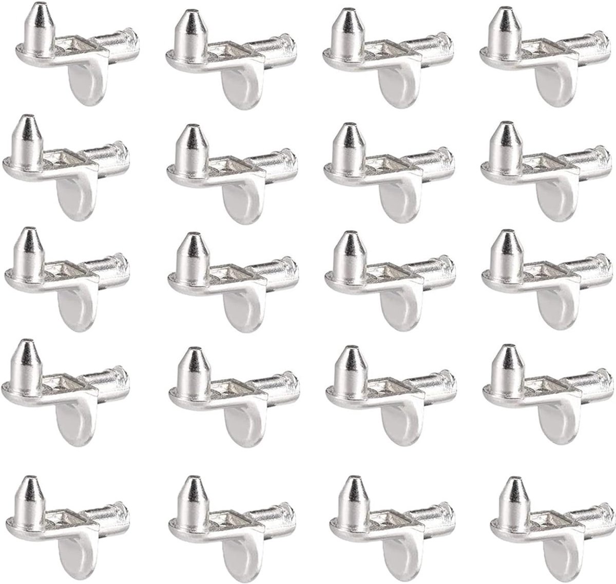 EXCITAT Plankdragers - L-vormige plankdragers - 4 mm plankdragers - Plankdragers - Geschikt voor keukenkasten, boekenkasten, kasten, meubelkasten - 20 stuks