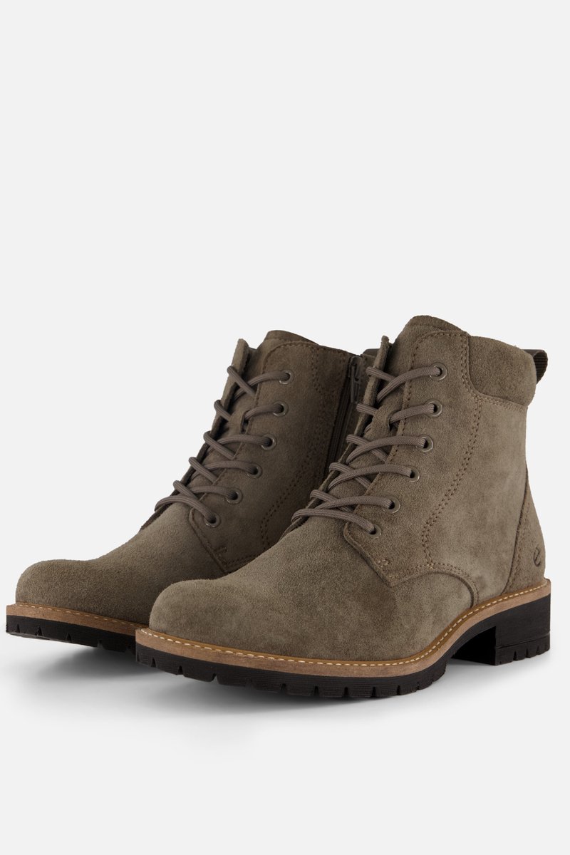 Ecco Elaina dames veterboot - Taupe - Maat 36