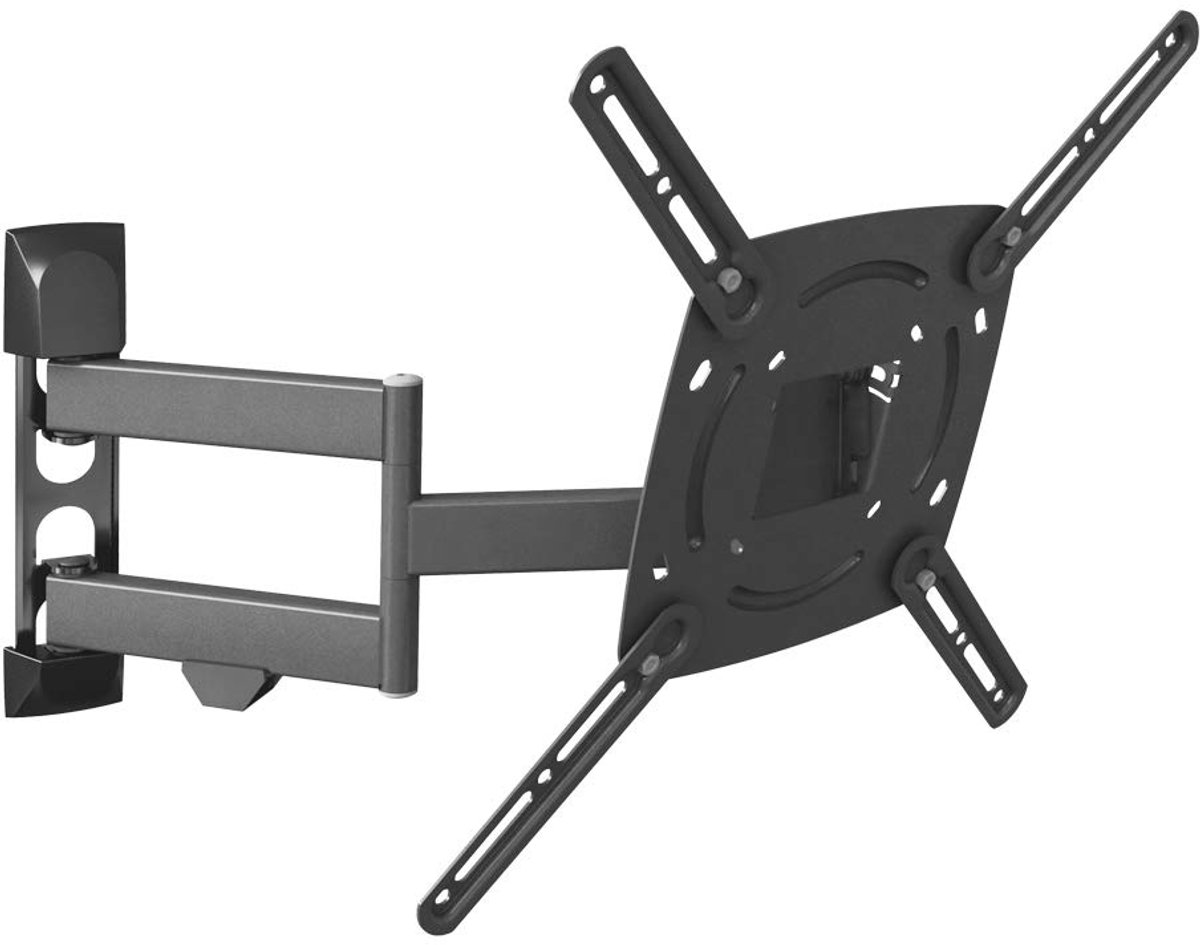 Barkan L4TVM Volledig beweegbare, gebogen/platte tv-muurbeugel voor schermen van 29-65 inch tot 7 lbs, scharnierend. 10 jaar garantie.