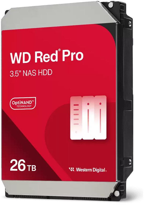 Western Digital Red Pro - Interne Harde Schijf - NAS HDD - 512MB Cache - 26 TB